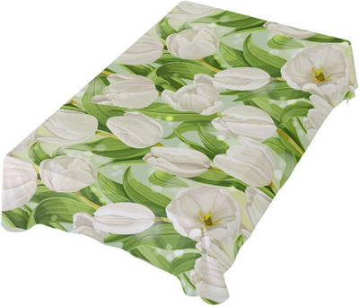 Romantiline valge tulbiõie ristkülik laudlina köögis söögilaua sisekujundus Korduvkasutatavad veekindlad lauakatted pulmakaunistused