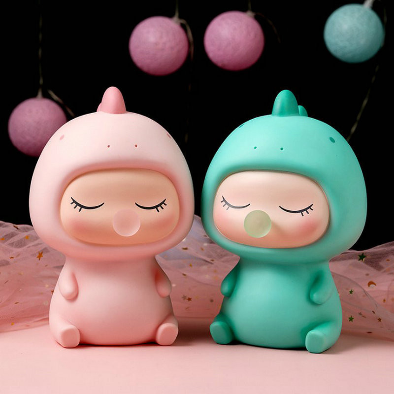 Rajzfilm dinoszaurusz malacpersely vinil törhetetlen érmetároló doboz gyerekeknek karácsonyi születésnapi ajándék otthoni dekoráció