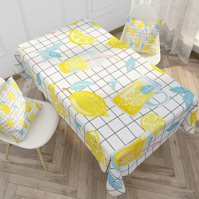 Vasaras augļu sērijas Taisnstūra galdauts svētku ballīšu rotājumi Ūdensizturīgs atkārtoti lietojams galdauts virtuves pusdienu galda dekorēšanai