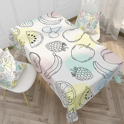 Vasaras augļu sērijas Taisnstūra galdauts svētku ballīšu rotājumi Ūdensizturīgs atkārtoti lietojams galdauts virtuves pusdienu galda dekorēšanai