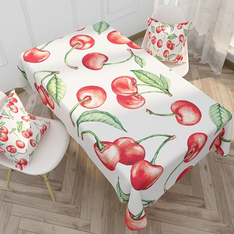 Vasaras augļu sērijas Taisnstūra galdauts svētku ballīšu rotājumi Ūdensizturīgs atkārtoti lietojams galdauts virtuves pusdienu galda dekorēšanai