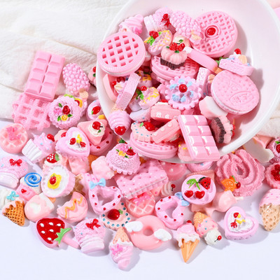 10 komada Smole Privjesci Kuglice Dodaci Kawaii Cabochon DIY Torta Biskvit Simulacija Sladoleda Hrana Voće Telefon Naljepnica Pomiješane boje
