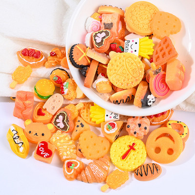 10 komada Smole Privjesci Kuglice Dodaci Kawaii Cabochon DIY Torta Biskvit Simulacija Sladoleda Hrana Voće Telefon Naljepnica Pomiješane boje