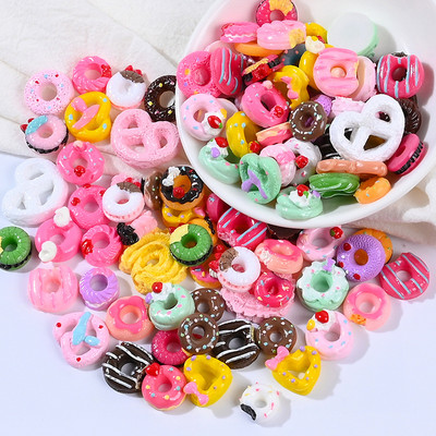 10 komada Smole Privjesci Kuglice Dodaci Kawaii Cabochon DIY Torta Biskvit Simulacija Sladoleda Hrana Voće Telefon Naljepnica Pomiješane boje