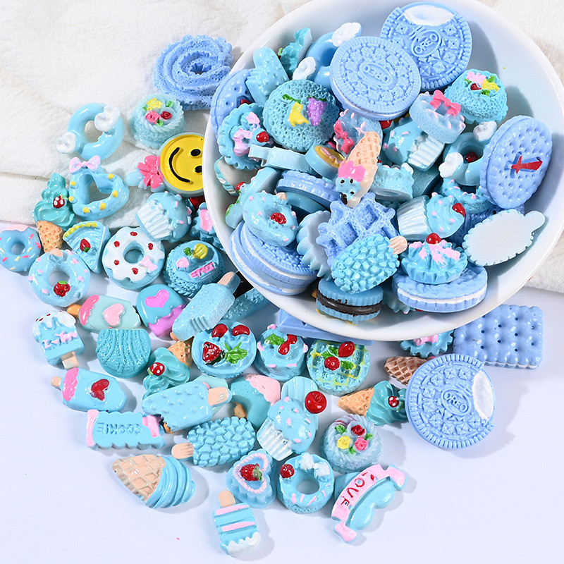 10 komada Smole Privjesci Kuglice Dodaci Kawaii Cabochon DIY Torta Biskvit Simulacija Sladoleda Hrana Voće Telefon Naljepnica Pomiješane boje
