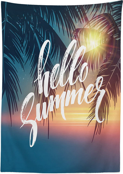 Jūras okeāna tematikas modes ūdensnecaurlaidīgs galdauts kāzu dekors Taisnstūra galda pārklājs svētku ballītes virtuves dekoru aksesuāri