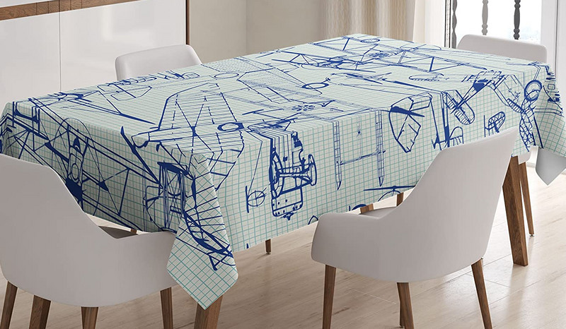Jūras okeāna tematikas modes ūdensnecaurlaidīgs galdauts kāzu dekors Taisnstūra galda pārklājs svētku ballītes virtuves dekoru aksesuāri