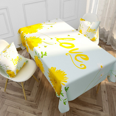 Vasaros citrinos vaisių stačiakampio staltiesės virtuvės stalo dekoravimas Daugkartinio naudojimo vandeniui atspari staltiesė Šventinis vakarėlio vestuvių dekoravimas