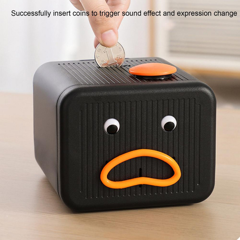 Elektromos malacpersely takarékdoboz gyerekeknek Ajándék aranyos emberi arc mozgó arckifejezés nagy kapacitású takaréktartó edény dísz műanyag rajzfilm