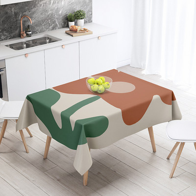 Viegls, grezns Eiropas galdauts, ūdensnecaurlaidīgs galda paklājs Taisnstūra pusdienu galds rakstāmgalds tējas galda pārklājs kāzu dekors mājas dekors