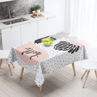 Viegls, grezns Eiropas galdauts, ūdensnecaurlaidīgs galda paklājs Taisnstūra pusdienu galds rakstāmgalds tējas galda pārklājs kāzu dekors mājas dekors