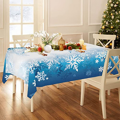 Kék fehér hópehely dekoráció terítő karácsonyi ünnep Téli csodaország Fagyott parasztház piknik kemping buli asztaldísz