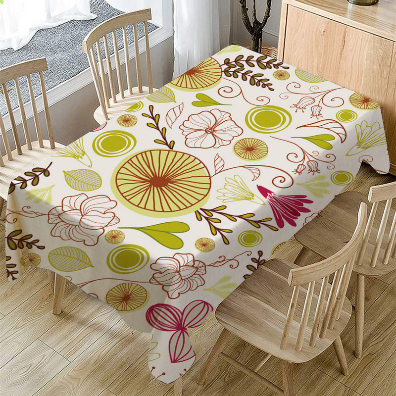 Krāsains ar citronu apdruku galdauts Modes Izturīgs galda dekors Aksesuāri Dzimšanas dienas svinības Kāzu Dekorācija Mantel Mesa