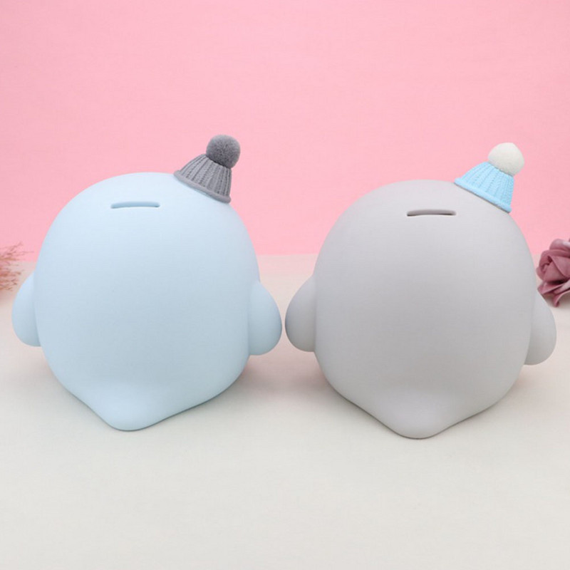 Pingvīnu cūciņa banka bērniem naudas kaste, radoša galda mini rotaļlietas, dzīvnieku monētas, jaukas vinila dekoratīvas mazas meitenes