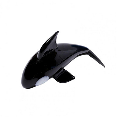 Mini jūros gyvūnų figūrėlės Rankų darbo stikliniai žudikų banginių papuošalai Mieli gyvi Orca Linksmos dovanos vaikams Namų akvariumo dekoravimo reikmenys