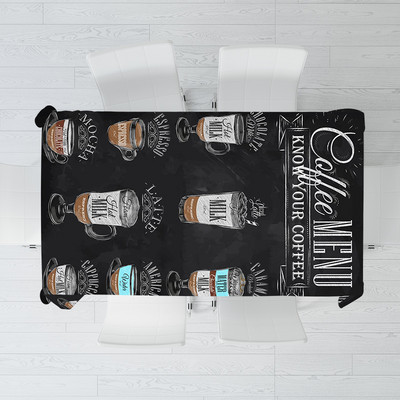 Kafijas raksts Modes galdauts Ūdensizturīgs pusdienu galds Kāzu ballīte Taisnstūrveida galdauts Svētku virtuves dekoru aksesuāri