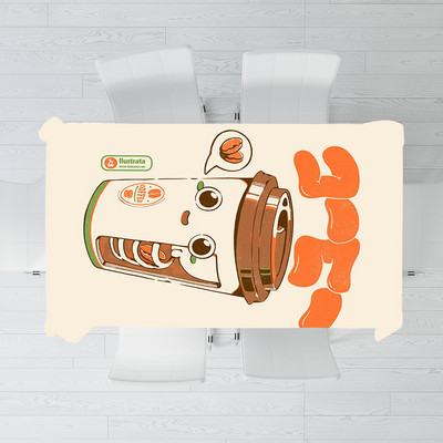 Kafijas raksts Modes galdauts Ūdensizturīgs pusdienu galds Kāzu ballīte Taisnstūrveida galdauts Svētku virtuves dekoru aksesuāri