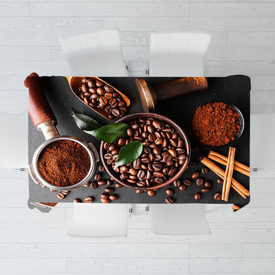 Kafijas raksts Modes galdauts Ūdensizturīgs pusdienu galds Kāzu ballīte Taisnstūrveida galdauts Svētku virtuves dekoru aksesuāri