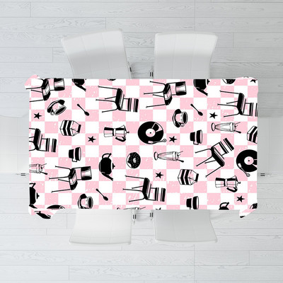 Kafijas raksts Modes galdauts Ūdensizturīgs pusdienu galds Kāzu ballīte Taisnstūrveida galdauts Svētku virtuves dekoru aksesuāri