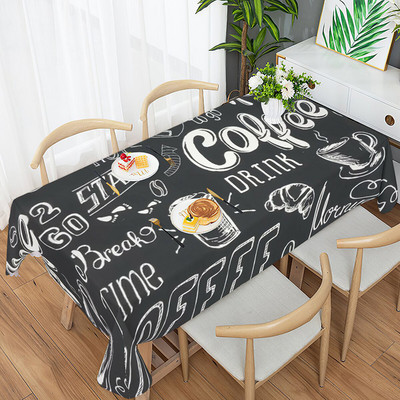 Kafijas raksts Modes galdauts Ūdensizturīgs pusdienu galds Kāzu ballīte Taisnstūrveida galdauts Svētku virtuves dekoru aksesuāri