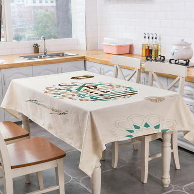 Musulmaņu islāma galdauts Halal ūdensnecaurlaidīgs galdauts.