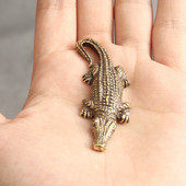 Kūrybingas gryno žalvario krokodilo baisus statula gyvūno modelis figūrėlė Namų dekoro dekoravimo priedai Helovino dekoro ornamentas