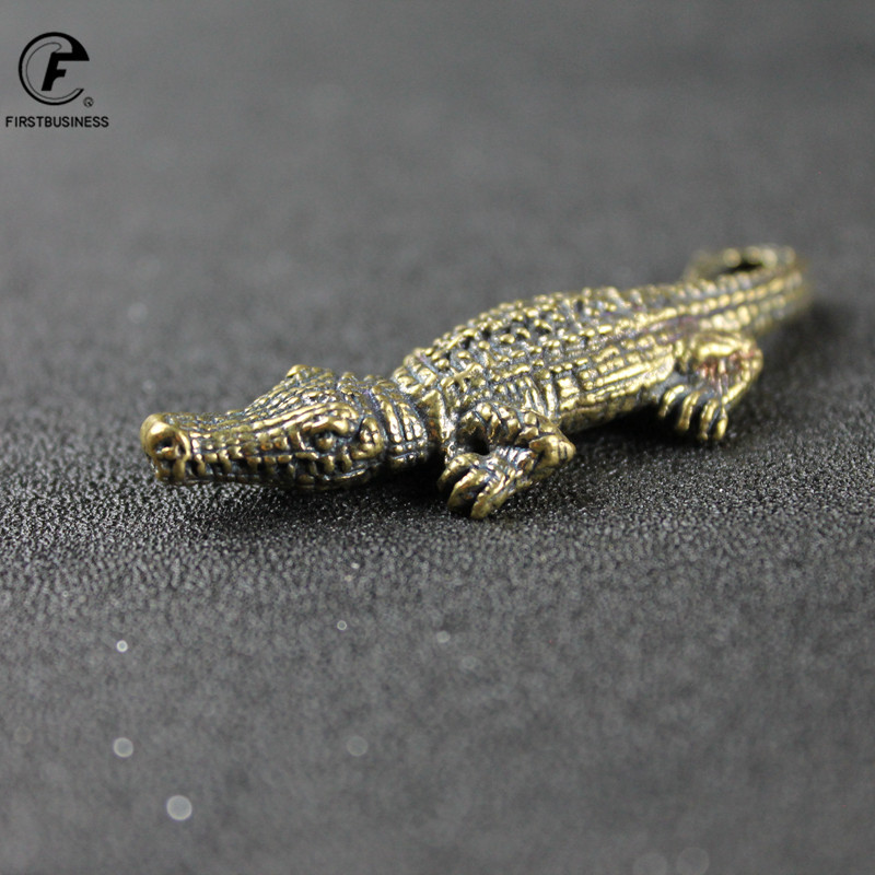 Kūrybingas gryno žalvario krokodilo baisus statula gyvūno modelis figūrėlė Namų dekoro dekoravimo priedai Helovino dekoro ornamentas