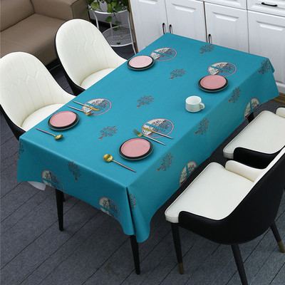 Vienkāršs margrietiņas galdauts Taisnstūrveida ūdensnecaurlaidīgs pusdienu galds Kāzu ballīte Taisnstūra galdauts Mājas virtuves dekoru aksesuāri