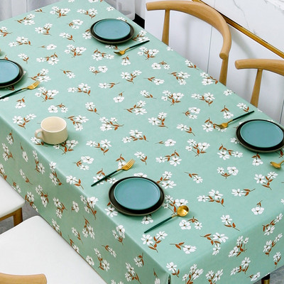 Vienkāršs margrietiņas galdauts Taisnstūrveida ūdensnecaurlaidīgs pusdienu galds Kāzu ballīte Taisnstūra galdauts Mājas virtuves dekoru aksesuāri