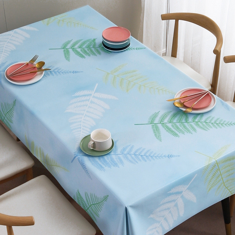 Vienkāršs margrietiņas galdauts Taisnstūrveida ūdensnecaurlaidīgs pusdienu galds Kāzu ballīte Taisnstūra galdauts Mājas virtuves dekoru aksesuāri