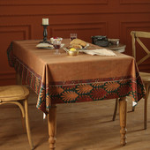 Amerikāņu modes galds ūdensnecaurlaidīgs ēdamistabas galdauts Viegls luksusa Eiropas galdauts Retro Senior Sense taisnstūrveida mājas dekors