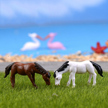 10 τμχ Χαριτωμένο μίνι μικροσκοπικό άλογο βρύα νεράιδα ειδώλιο κήπου Τοπίο διακόσμηση μπονσάι