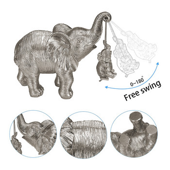 Καλή τύχη Επιτραπέζιο άγαλμα ελέφαντα Φιγούρα για Βιβλιοθήκη Ρητίνη Σπίτι Διακόσμηση Σαλόνι Ζώο Συλλεκτικό Γραφείο Μαμά Δώρα Στολίδι