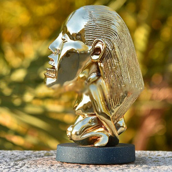 Indiana Jones Idol Golden Fertility Statue Resin Fertility Idol Sculpture με Eye Scale Raiders of The Lost Ark Cosplay Props