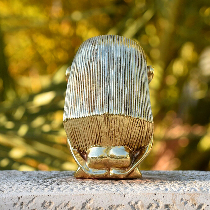 Indiānas Džonsa elka zelta auglības statuja, auglības elka skulptūra ar sveķiem