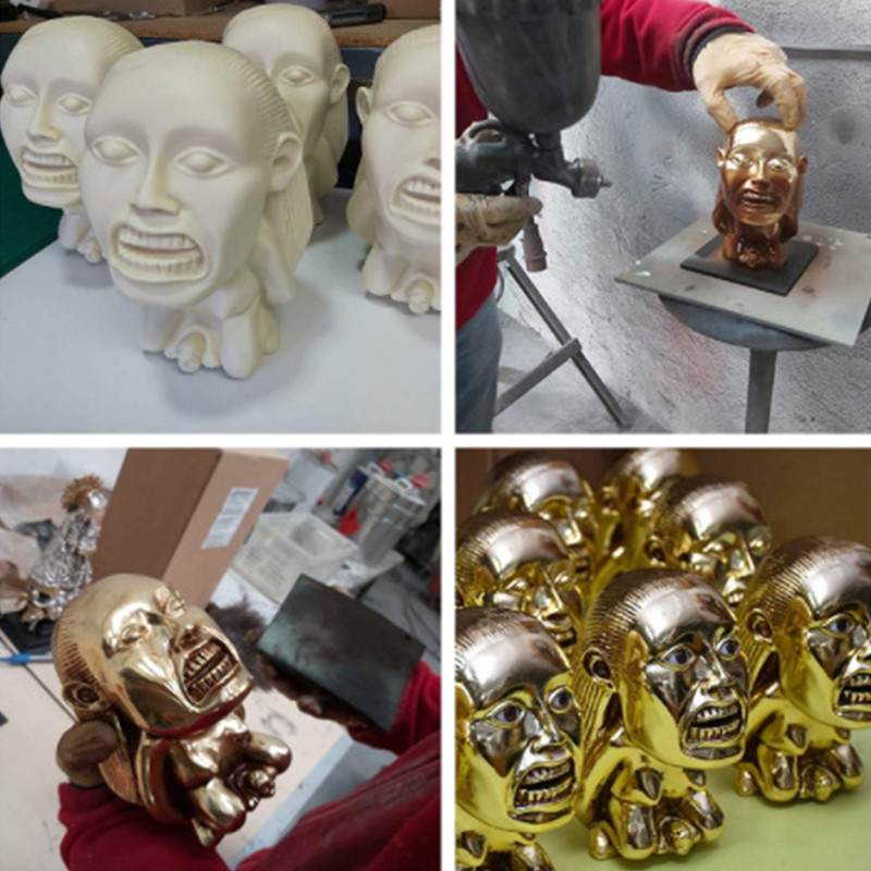 Indiānas Džonsa elka zelta auglības statuja, auglības elka skulptūra ar sveķiem