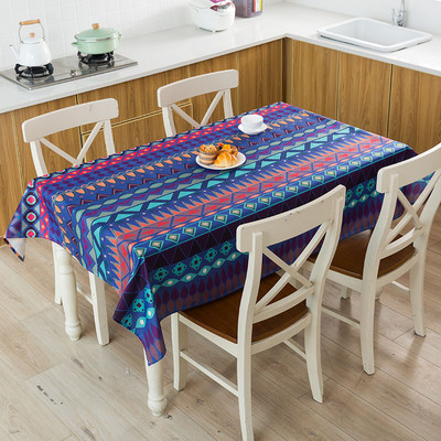 Bohēmijas krāsas Ģeometriski ūdensizturīgs galdauts galda dekors Aksesuāri Taisnstūrveida ēdamistabas kāzu galda pārsegs Mantel