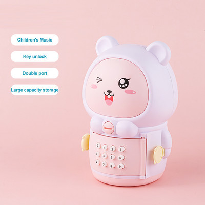 Jauka Lāča cūciņa banka bērniem Multfilmu krājkaste Elektroniskā glabāšanas kaste Monētu naudas taupītājs Dzīvnieks Diy Radoša naudas taupīšanas kaste