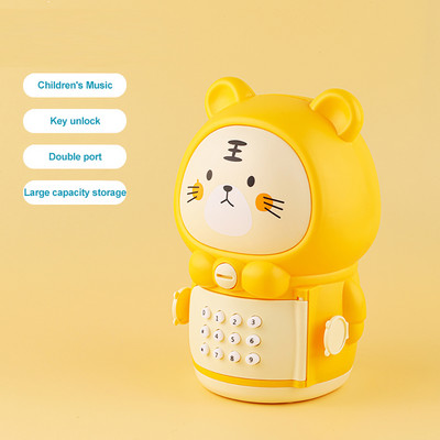 Jauka Lāča cūciņa banka bērniem Multfilmu krājkaste Elektroniskā glabāšanas kaste Monētu naudas taupītājs Dzīvnieks Diy Radoša naudas taupīšanas kaste