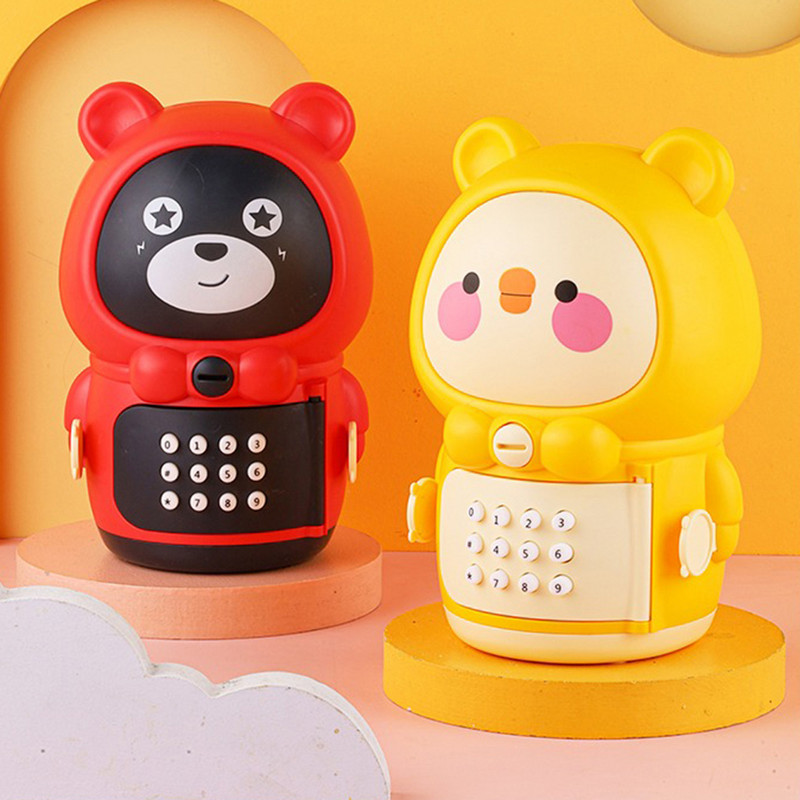 Jauka Lāča cūciņa banka bērniem Multfilmu krājkaste Elektroniskā glabāšanas kaste Monētu naudas taupītājs Dzīvnieks Diy Radoša naudas taupīšanas kaste