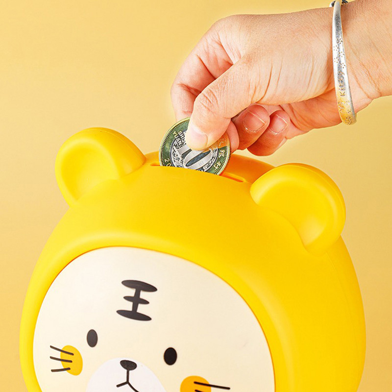 Jauka Lāča cūciņa banka bērniem Multfilmu krājkaste Elektroniskā glabāšanas kaste Monētu naudas taupītājs Dzīvnieks Diy Radoša naudas taupīšanas kaste