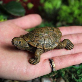 Simulation Tortoise Mini Turtle Micro Landscape Resin Craft Ornaments Gardening Moss Flower Pot succulents Διακόσμηση γραφείου σπιτιού