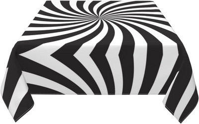 Melnbaltās svītras Ūdensizturīgs galdauts Galda dekors Aksesuāri Taisnstūrveida ēdamistabas kāzu galda pārsegs Mantel Necaurlaidīgs