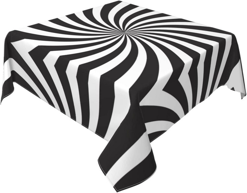 Melnbaltās svītras Ūdensizturīgs galdauts Galda dekors Aksesuāri Taisnstūrveida ēdamistabas kāzu galda pārsegs Mantel Necaurlaidīgs