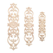 Lemn stejar flori Onlay Decal Colț Applique pentru mobilier de casă Decor Decorativ Lemn sculptat Aplic lung Decorare vintage