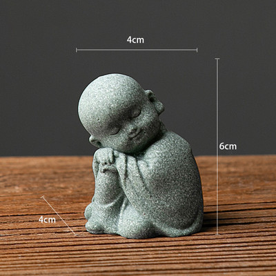 Väikesed mungakujukesed Buddha vaigust Käsitöö Kirjutuslaud Miniatuurid Kujud Kaunistused Munk Koduaed Bonsai Haljastuskaunistus