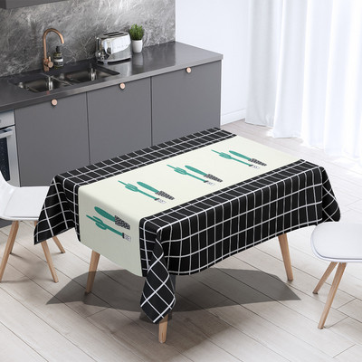Ziemeļu stila taisnstūra rūtains rakstāmgalda audums tējas galdauts rakstāmgalds studentiem galda paklājiņš ēdamistabas galdauts pusdienu galds mājas dekors