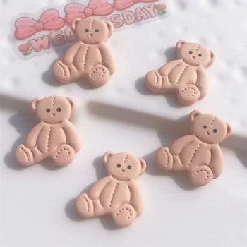 10 τμχ Cute Bear Rabbit Biscuit Flat back Resin Cabochons Hair Bow Center DIY Διακοσμήσεις για Scrapbooking Διακόσμηση τηλεφώνου