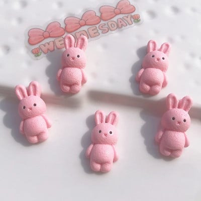 10 bucăți drăguț urs iepure biscuiți cu spatele plat Caboșoane din rășină centru de arc de păr ornamente DIY pentru album de albume decor telefon