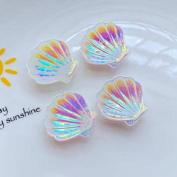 10Pcs New Kawaii Cute Cartoon Shiny Shells Series Flat Back Resin Cabochons Scrapbooking DIY Jewelry Craft Decoration Accessorye